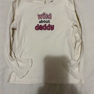 Gymboree Cream Long Sleeve Tee with Wild About Daddy Design
